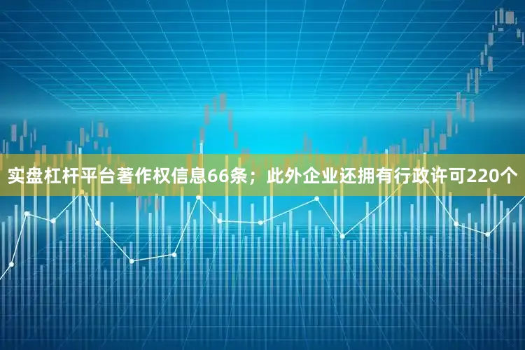 实盘杠杆平台著作权信息66条；此外企业还拥有行政许可220个