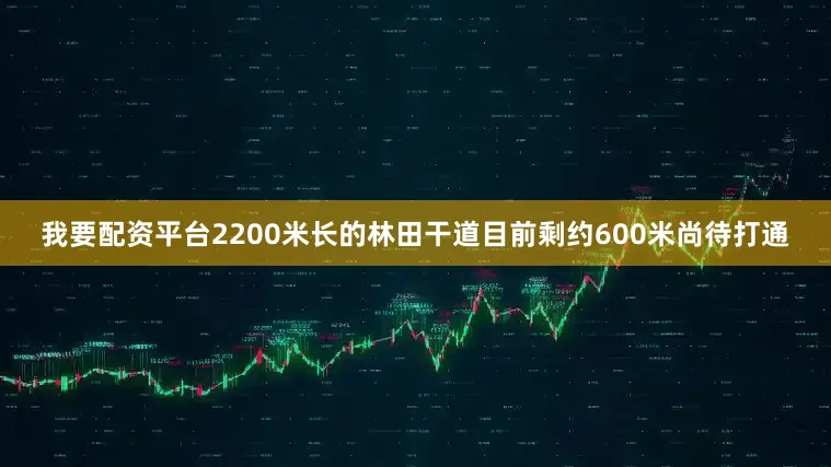 我要配资平台2200米长的林田干道目前剩约600米尚待打通